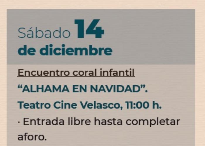 ENCUENTRO CORAL INFANTIL ALHAMA EN NAVIDAD