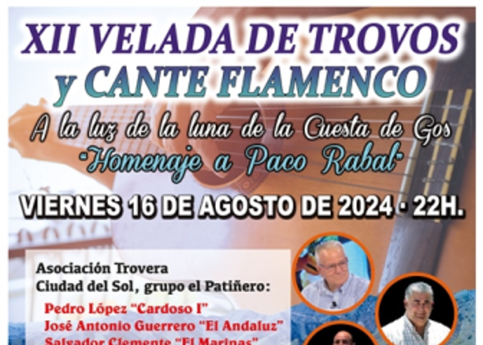 XII Velada de trovos y cante flamenco 